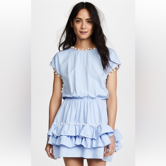 Shopbop Peixoto Blue Pom Pom Dress Cover Up - Size Small - Picture 1 of 5
